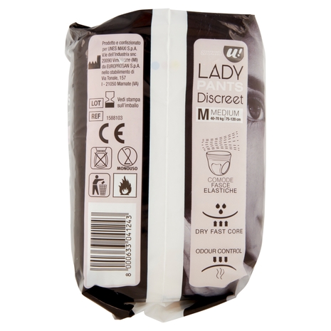 Lady Pants Discreet Medium U! Confronta e Risparmia - 8 Pezzi